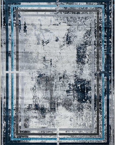 Ковер турецкий 37111A Kleopatra (Полипропилен, синий, серый)