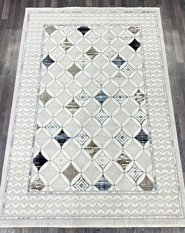 Ковер турецкий 3515A_1 FLORIDA (полиэстер хит сет, серый)