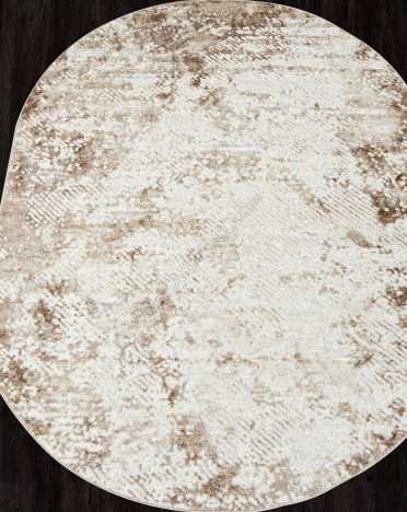 Ковер турецкий O1700-665 ANTEP (Полиэстер, бежевый) овальный