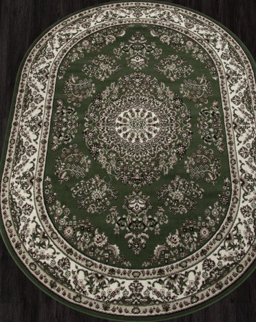 Ковер российский D285 GAVANA (Полипропилен, зеленый) овальный