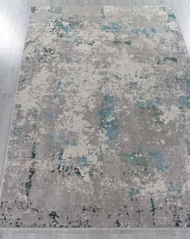 Ковер российский F477 LIMAN (Полиэстер, синий, серый)