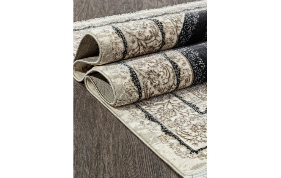 Ковер N2136A - CREAM / D.GREY - Прямоугольник - коллекция POMPEI