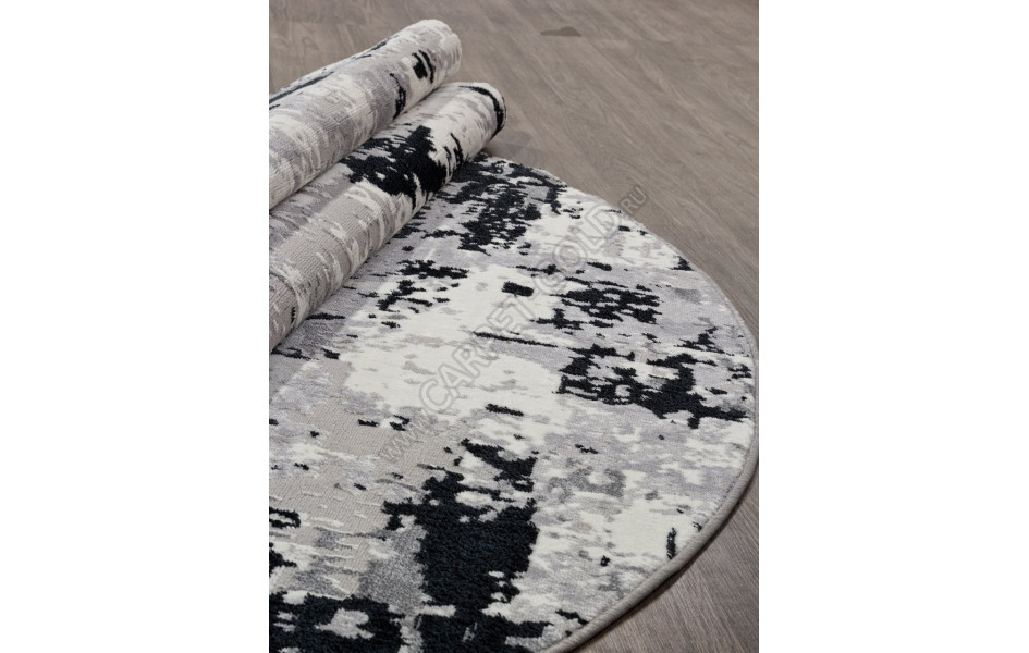 Ковер F284 - DARK GRAY - Овал - коллекция PALERMO