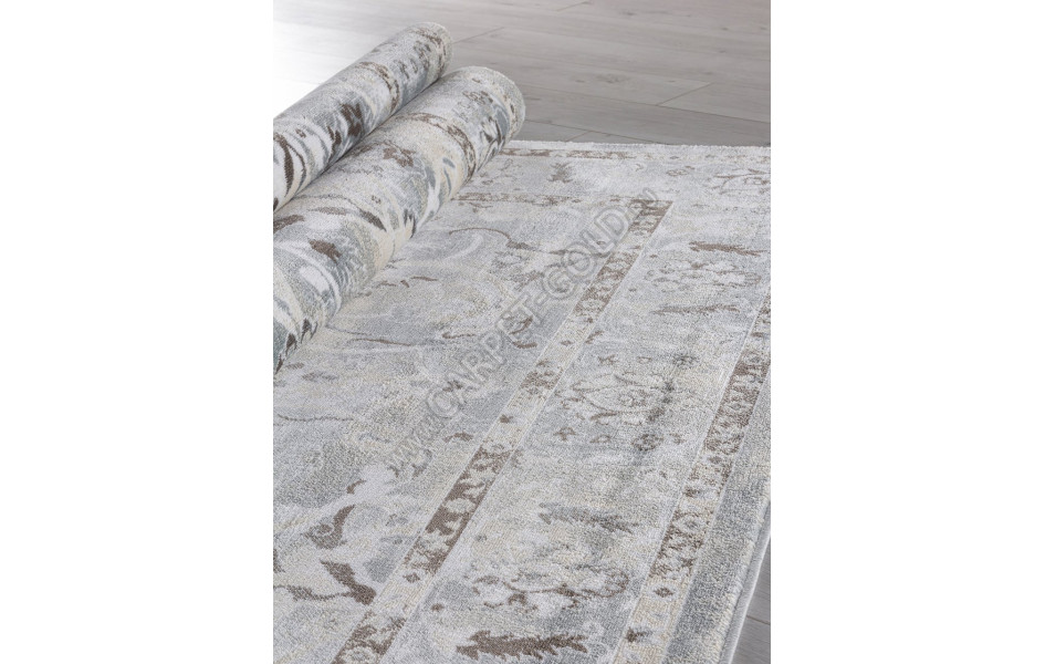 Ковер MP04 - CREAM-BLUE - Прямоугольник - коллекция IRIS