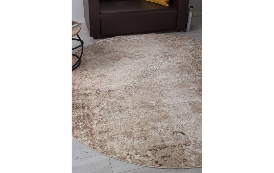 Ковер 03708A - BROWN / BROWN - Круг - коллекция ARMINA
