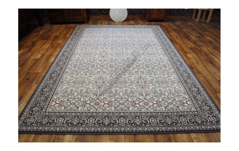 Шерстяной ковёр salamanka alabaster серого цвета