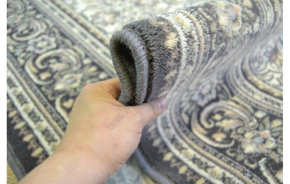 Шерстяной ковёр salamanka alabaster серого цвета